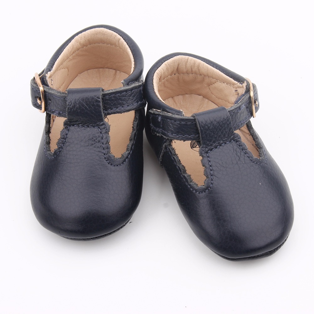baby leather t bar shoes