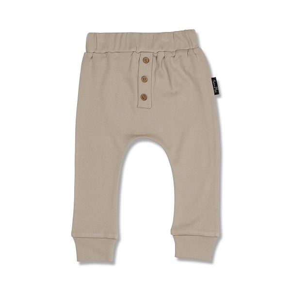 Taupe Button Slouch Pants