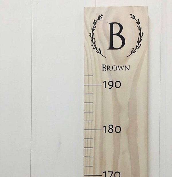 Monogrammed Growth Chart