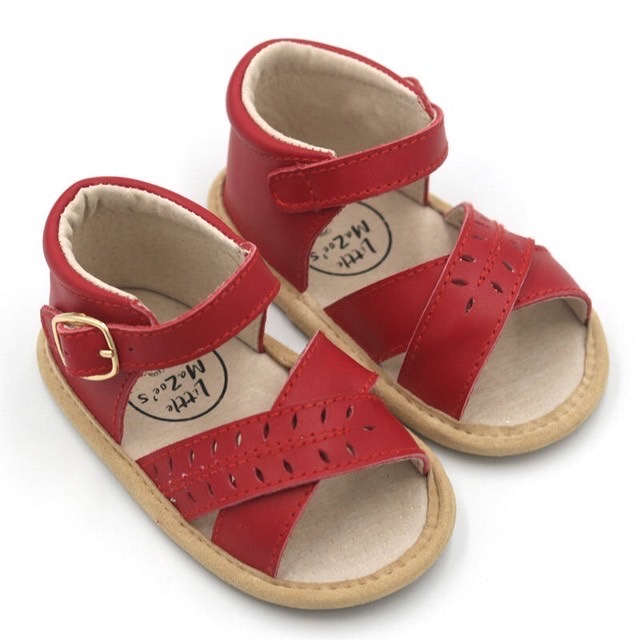 Red Sandal - Toddler Baby Co Leather Baby Shoes