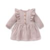 Violet Rib Ruffle Dress - 4 years - Image 2