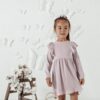 Violet Rib Ruffle Dress - 4 years - Image 3