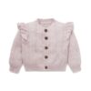 Ruffle Knit Cardigan - Violet