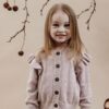 Ruffle Knit Cardigan - Violet - Image 2